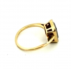 Anillo de oro con amatista y diamantes