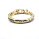 Anello DIOR con logo e cristalli