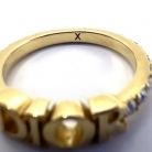 Anello DIOR con logo e cristalli