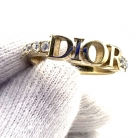 Anello DIOR con logo e cristalli