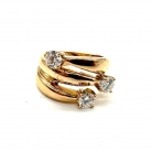 anello in oro giallo con diamanti