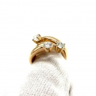 anello in oro giallo con diamanti