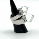 Silver Versace ring in stainless steel