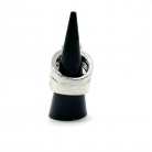 Silver Versace ring in stainless steel