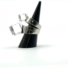 Silver Versace ring in stainless steel