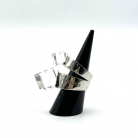 Silver Versace ring in stainless steel