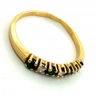 Vintage ring with green emeralds