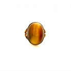 Anello vintage in oro giallo con pietra occhio di tigre