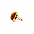 Anello vintage in oro giallo con pietra occhio di tigre