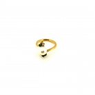 Anello vintage in oro giallo con perla