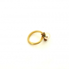Anello vintage in oro giallo con perla