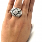 anillo Yanes de oro blanco