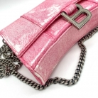Balenciaga Hourglass in pelle rosa effetto denim
