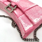 Balenciaga Hourglass in pelle rosa effetto denim