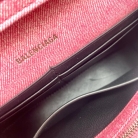 Balenciaga Hourglass in pelle rosa effetto denim