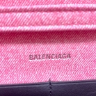 Balenciaga Hourglass in pelle rosa effetto denim
