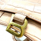 Balenciaga Hourglass Mini Croc Nude