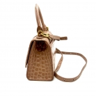 Balenciaga Hourglass Mini Croc Nude