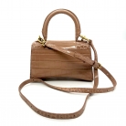 Balenciaga Hourglass Mini Croc Nude