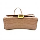 Balenciaga Hourglass Mini Croc Nude