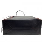 Balenciaga Papier Tote in pelle nera con profili rossi