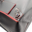 Balenciaga Papier Tote in pelle nera con profili rossi