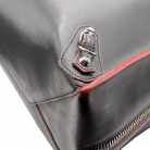 Balenciaga Papier Tote in pelle nera con profili rossi