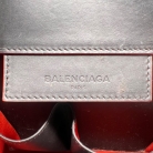 Balenciaga Papier Tote in pelle nera con profili rossi