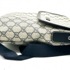 Borsa a tracolla messenger con monogramma Gucci