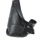 borsa a tracolla obliqua in pelle nera prada