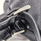 borsa a tracolla obliqua in pelle nera prada