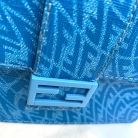 Fendi borsa a tracolla in tela blu