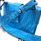 Fendi borsa a tracolla in tela blu