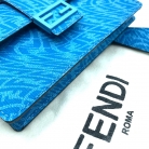 Fendi borsa a tracolla in tela blu