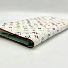 Billetera Louis Vuitton doble grande Murakami Blanco Monogram multicolor