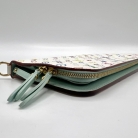 Billetera Louis Vuitton doble grande Murakami Blanco Monogram multicolor