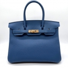 Birkin 30 Bleu tie Hermès
