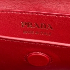 Bolsa Prada Double Small en Saffiano Color Negro/Rojo fuego