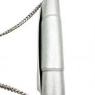 BALENCIAGA HOURGLASS CHAIN SILVER LEATHER BAG