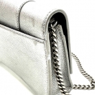 BALENCIAGA HOURGLASS CHAIN SILVER LEATHER BAG