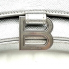 BALENCIAGA HOURGLASS CHAIN SILVER LEATHER BAG