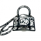 Balenciaga Hourglass Black Leather Bag 7500 Paris