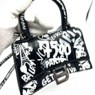 Balenciaga Hourglass Black Leather Bag 7500 Paris