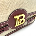Borsa Balmain in tela beige