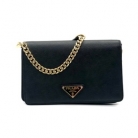 Bolso bandolera Prada de piel negro