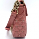 Bvlgari Crossbody Bag in antique pink with gold studs
