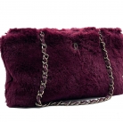 Bolso Chanel de Pelo Exótico Burdeos