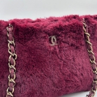 Bolso Chanel de Pelo Exótico Burdeos