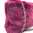 Bolso Chanel de Pelo Exótico Burdeos