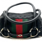 Bolso de hombro con logo negro Gucci